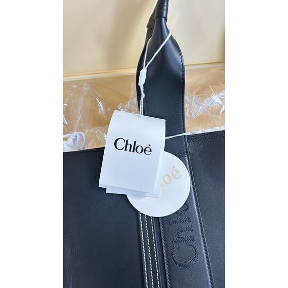 CHLOE Large Woody Leather Tote, Black, NEW IN BOX, 100% Authentic - Picture 9 of 9